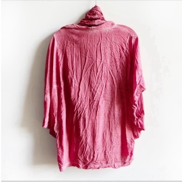 Anthropologie Saturday Sunday Wrapped kimono red looped cowl - Picture 7 of 7